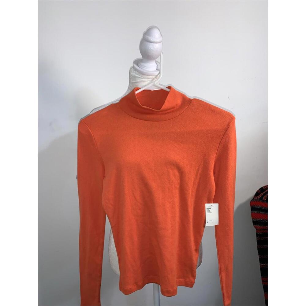 BDG urban Outfitters Orange LS Turtleneck New With Tags Small Cotton Blend